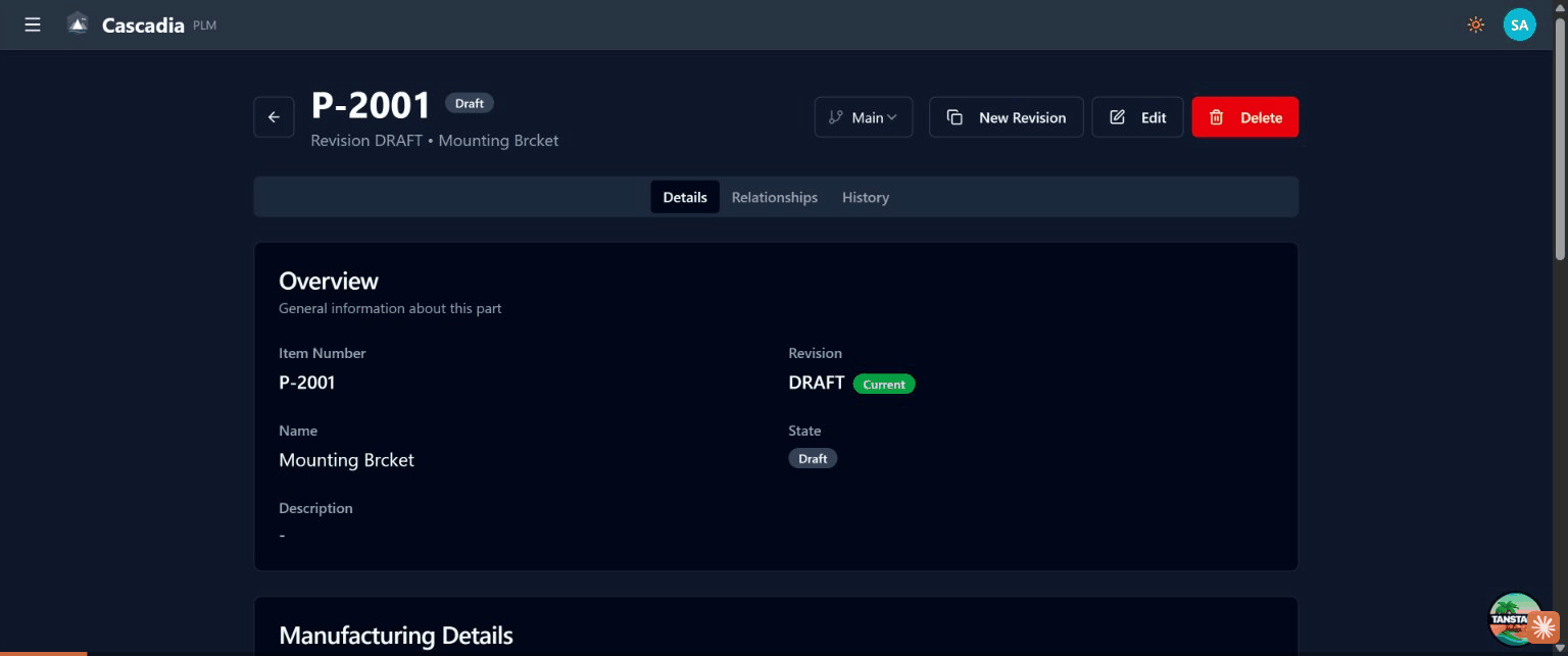 Part Details and BOM